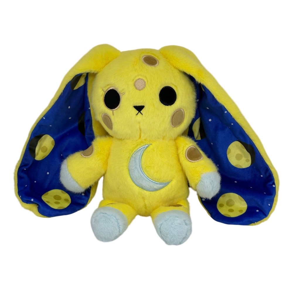 Plushie Dreadfuls Moon Bunny Plush Yellow Blue Celestial Stuffed Animal